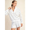 Modal Poly Span Scuba Stripe V-Neck Jacket Cream/Black-Jacket-Rae Mode-S-Urbanheer