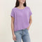 Mohair Boat Neck Short Poncho Sweater - Lilac