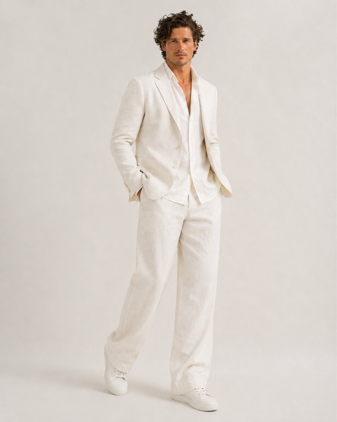 Monaco Linen Blazer – Off White