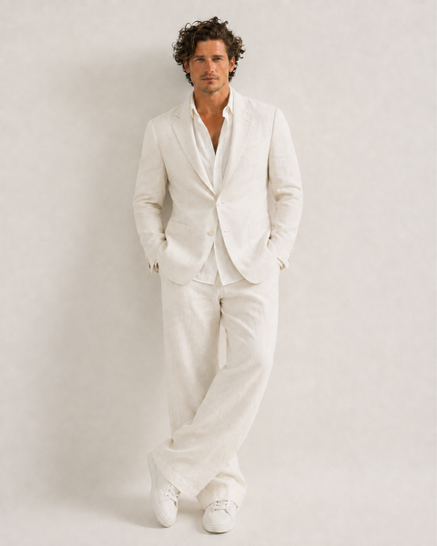 Monaco Linen Blazer – Off White