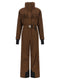 Moncler Grenoble Brown Fringed Ski Suit