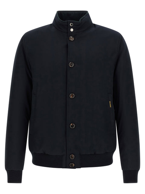 Moorer Janos Bomber Jacket - Acqua Line