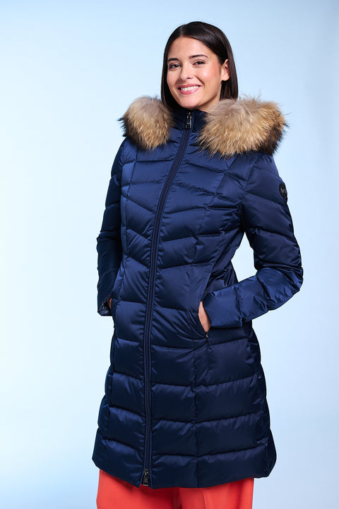 Morgana I Long Down Jacket With Detachable Hood.
