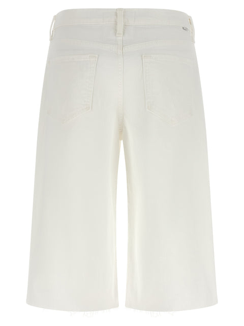 Mother The Whole Lot Zip Twist Fray Bermuda Shorts