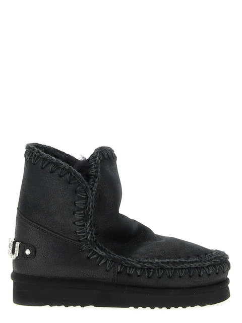 Mou Eskimo 18 Rhinestone Logo Ankle Boots