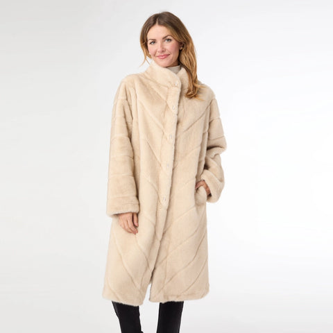 Naomi Faux Fur Coat-Coat-COCO + CARMEN-XS-Tan-Urbanheer