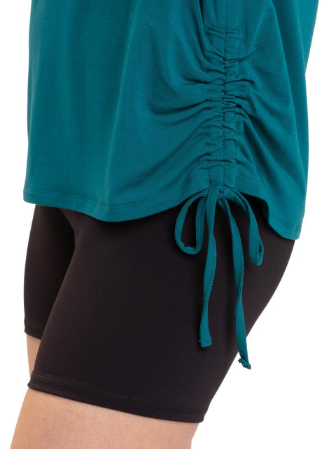 Nia Side Ruched Jersey Tee