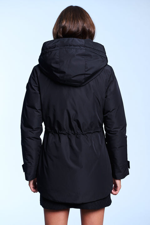 Niagara Short Parka With Fixed Hood With Drawstrings