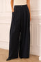 Nikki Wide-Leg High-Waist Trousers with Front Pleats