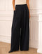 Nikki Wide-Leg High-Waist Trousers with Front Pleats