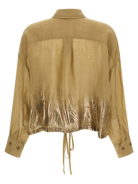Nude Linen Blend Shirt
