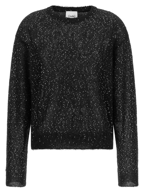Nude Micro Sequin Sweater