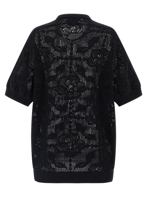Nude Openwork Cotton Sweater