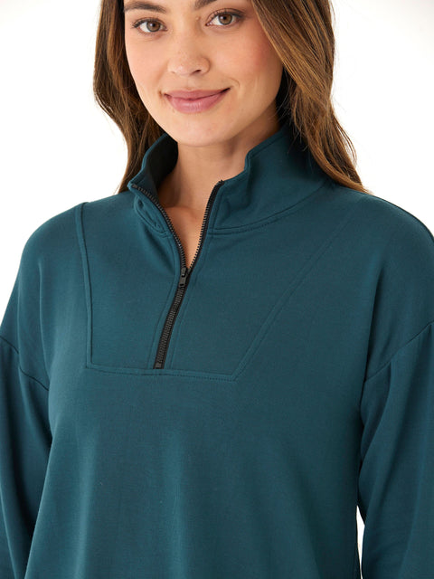 Nyla Feather Fleece Half Zip Pullover