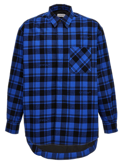 Off White Check Flannel Overshirt