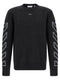 Off White Diag Arrow Fuzzy Sweater With Intarsia