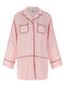 Off White Jacquard Satin New Roxy Pajama Shirt