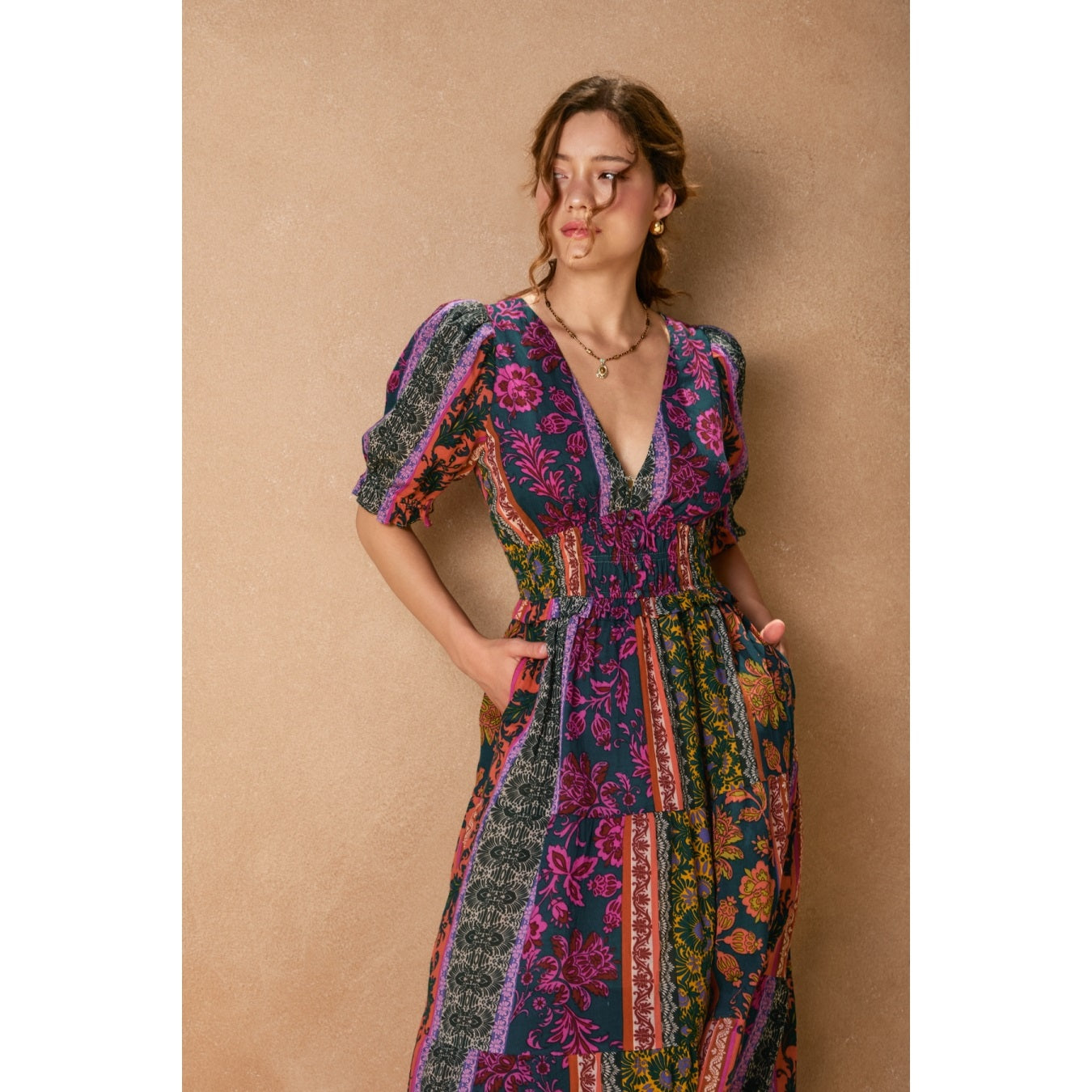 On the Road Cinched Waist Maxi Dress from Dress Forum exclusive at Urbanheer On the Road Cinched Waist Maxi Dress from Dress Forum exclusive at Urbanheer