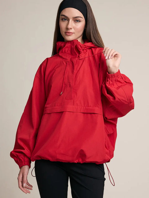 Oversized Hooded Anorak Pullover Jacket