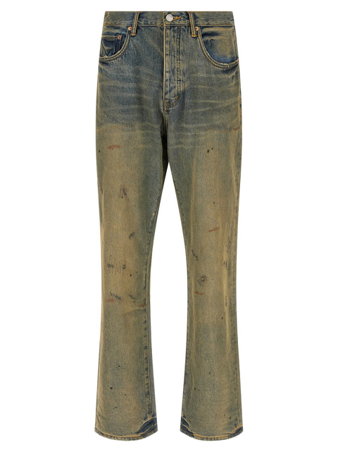 Purple P011 Dirty Oil Repair Jeans