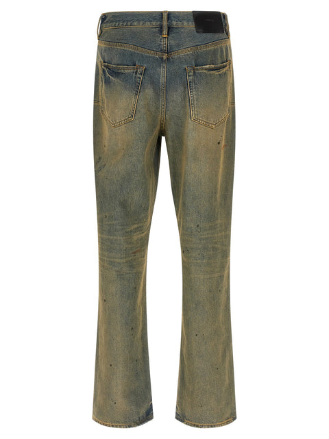 Purple P011 Dirty Oil Repair Jeans