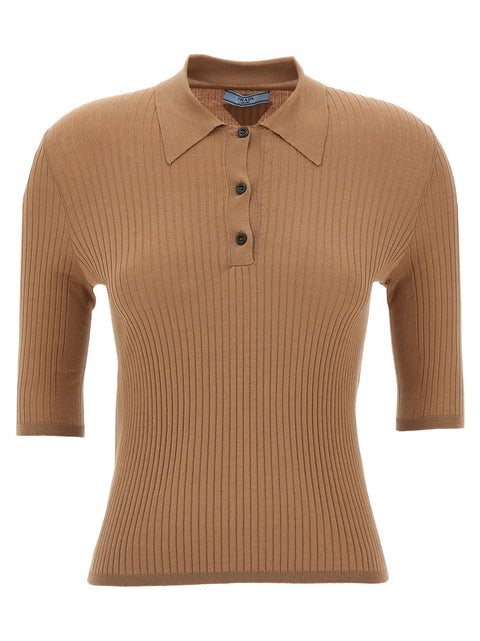 Prada Knitted Polo Shirt