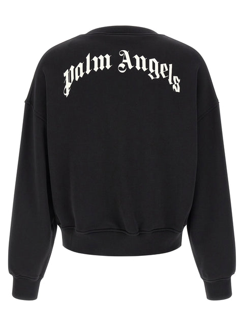 Palm Angels Back Curved Logo Sweatshirt