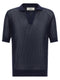 Riviera Project Openwork Cotton Polo Shirt