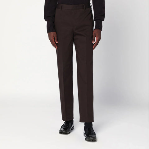PT Torino Brown cotton trousers