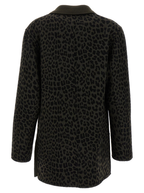 P.A.R.O.S.H. Animal Print Double-breasted Blazer
