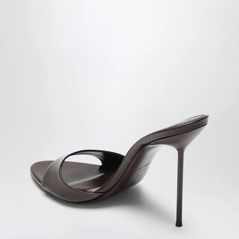 Paris Texas Lidia mules in ebony patent leather