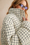Patterned Tweed Puff Jacket