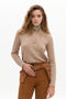Peter Cotton Cashmere Polo Sweater - Beige