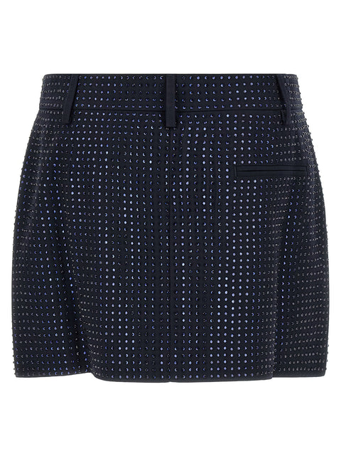 Pinko Soave Skirt With Rhinestones