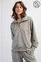Plus Size Modal Scuba Quarter Zip Pullover