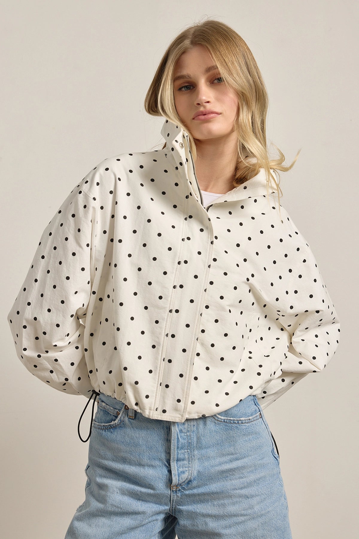 【shéller】Polka Dot Anorak Hoodie Polka Dot Anorak Hoodie – shéller / シェリエ