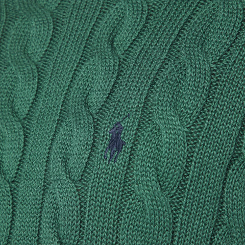 Polo Ralph Lauren Green cotton cable-knit jumper