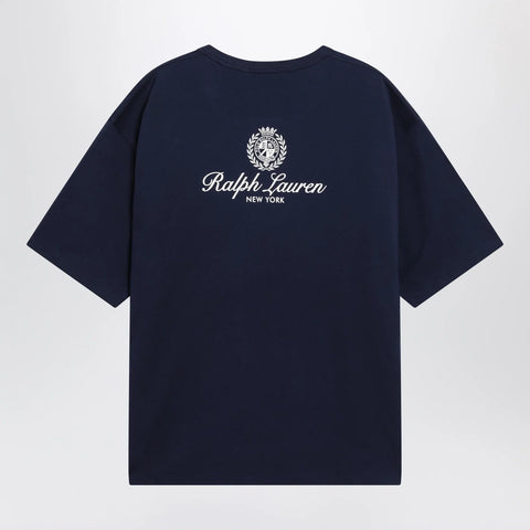Polo Ralph Lauren Navy Blue Relaxed-Fit T-Shirt With Logo Prints