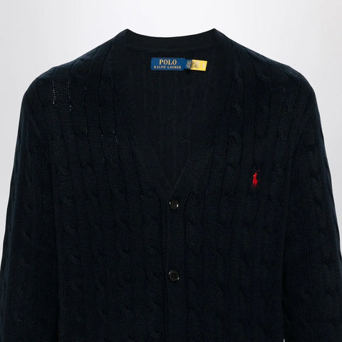 Polo Ralph Lauren Navy blue cable-knit cotton cardigan