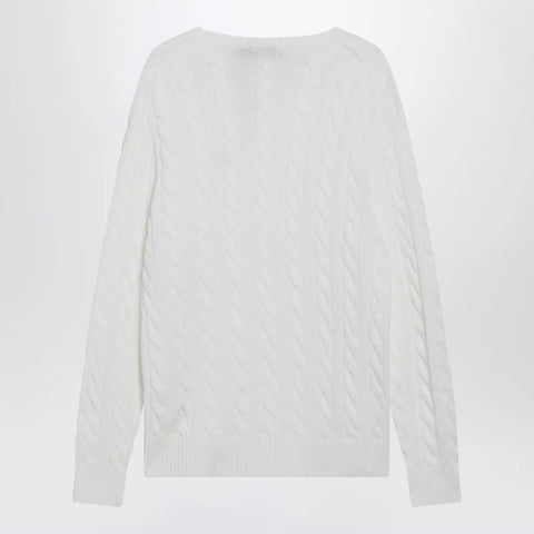 Polo Ralph Lauren White cable-knit cotton sweater