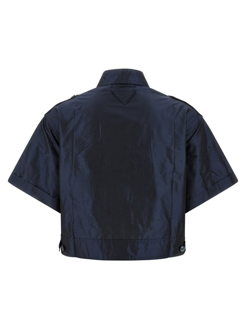 Prada Cropped Taffeta Shirt