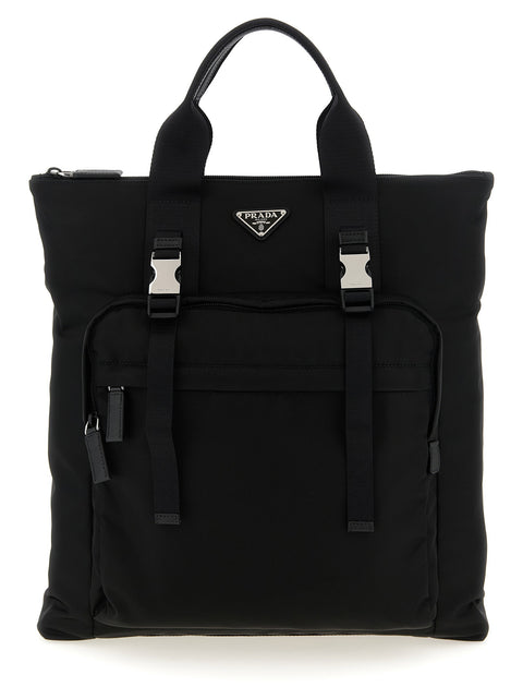 Prada Re-nylon And Saffiano Backpack Shopping Bag