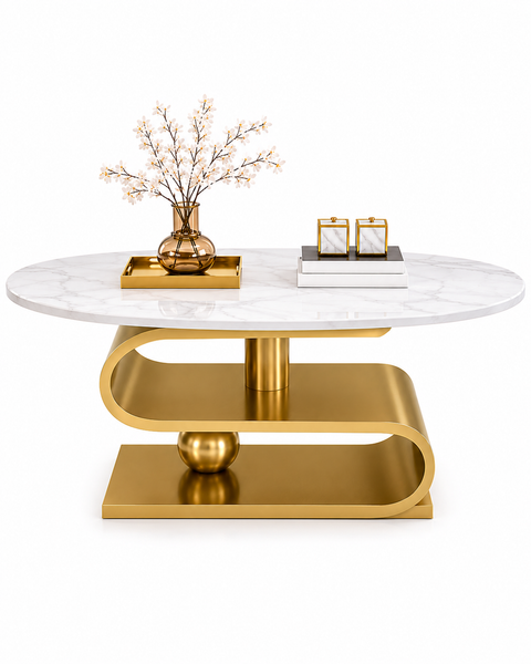 Prestige Marble & Steel Coffee Table