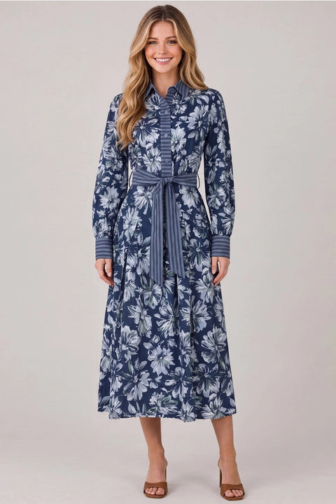 Printed Woven Midi Dress