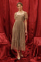 Puff Sleeve Corset Tiered Organza Midi Dress MOCHA-Dress-Blu Pepper-S-MOCHA-Urbanheer