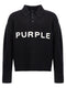 Purple Logo Embroidery Sweater