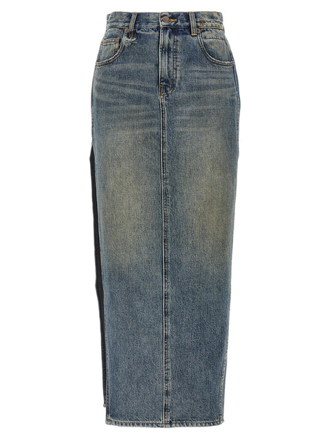 R13 Devon Side Slit Skirt