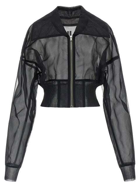 Rick Owens Dracucollar Cropped Bomber Jacket