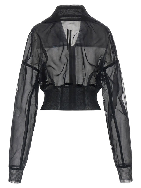 Rick Owens Dracucollar Cropped Bomber Jacket
