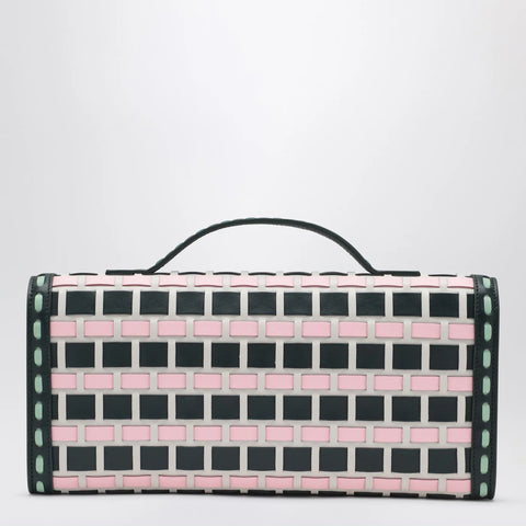 ROGER VIVIER Belle Vivier ice/pink/navy blue clutch bag